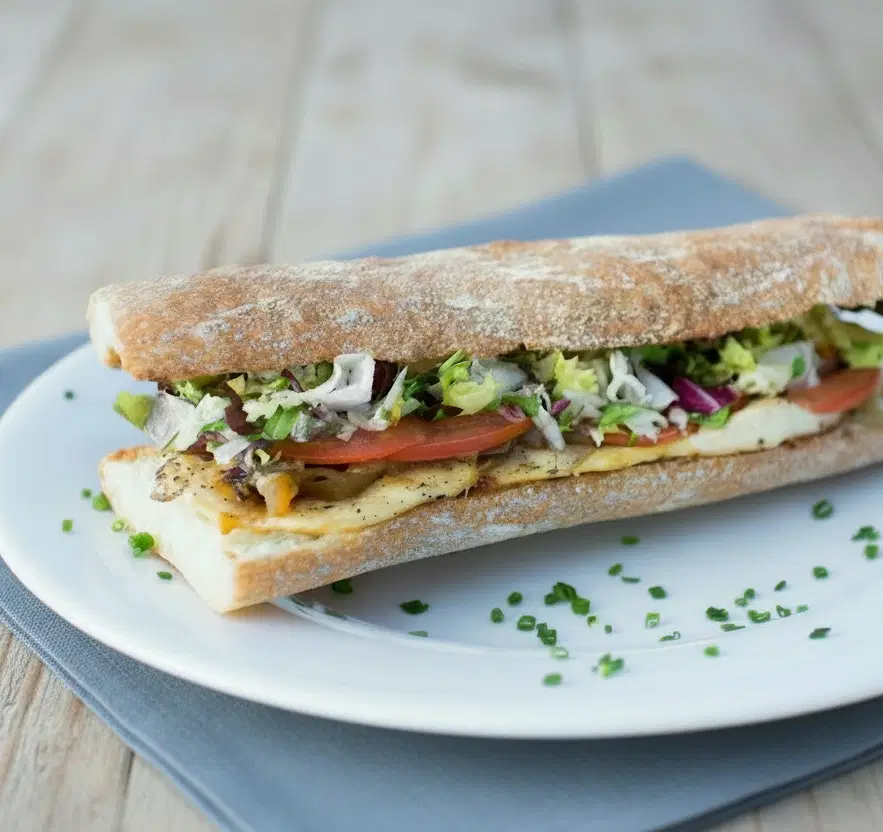 Freshly made sandwich